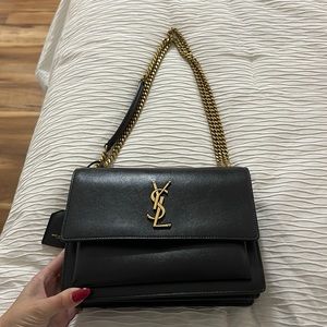 Saint Laurent Black Sunset Medium Bag